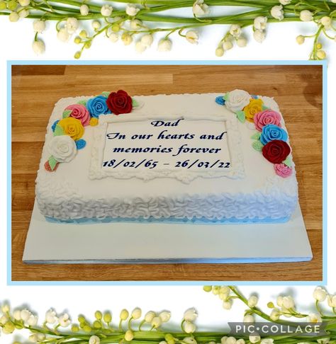 Memorial Cakes In Loving Memory, Cake For Dad, In Loving Memory, Happy Birthday, Tableware, Cake, Birthday