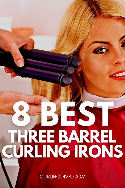 Double Barrel Curling Iron, Curling Iron Short Hair, Curling Iron Tutorial, Three Barrel Curls, Three Barrel Curling Iron, Loose Beach Waves, Beach Waves Curling Iron, Beachwaver Curling Iron, Tighter Curls