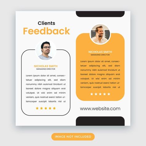 customer feedback social media post or square testimonial post template Testimonial Post Instagram, Testimonial Social Media Design, Review Design Layout, Review Page Design, Website Testimonial Design, Testimoni Design, Testimonial Page Design, Testimonial Design Layout, Customer Review Design