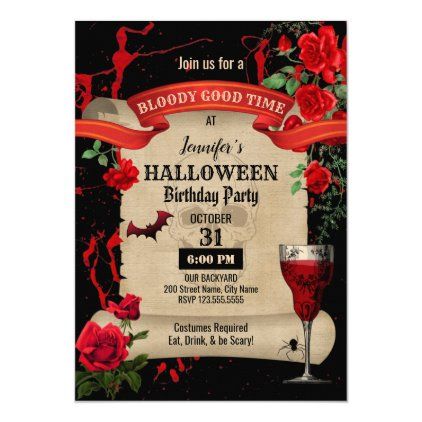 Halloween Birthday Party Invitation - invitations custom unique diy personalize occasions Halloween Birthday Party Invitations, Fiesta Birthday Party, Halloween Birthday Party, Halloween Birthday Invitations, Adoption Party, Fiesta Birthday, Birthday Halloween Party, Halloween Invitations, Invitation Sizes