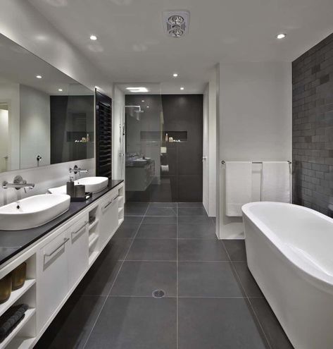 Beautiful Grey Bathroom Ideas - How To Bring A Timeless Touch Grey Bathroom Floor, Dark Gray Bathroom, Granville Street, Grey Bathroom Tiles, Grey Floor Tiles, White Bathroom Tiles, Grey Bathroom, Diy Vanity, Bathroom Remodel Shower