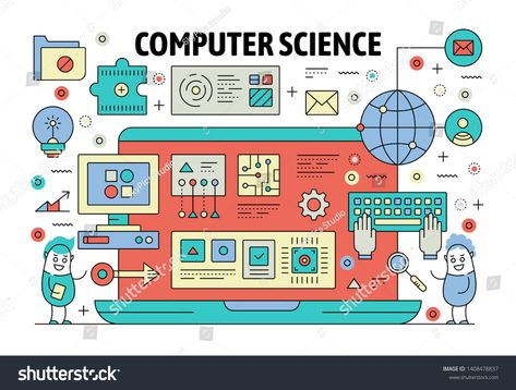 Computer Science Poster, Computer Science Women, Magazine Moodboard, Computer Science Projects, Icons For Website, Computer Science Lessons, Font Idea, Comp Sci, Future Computer