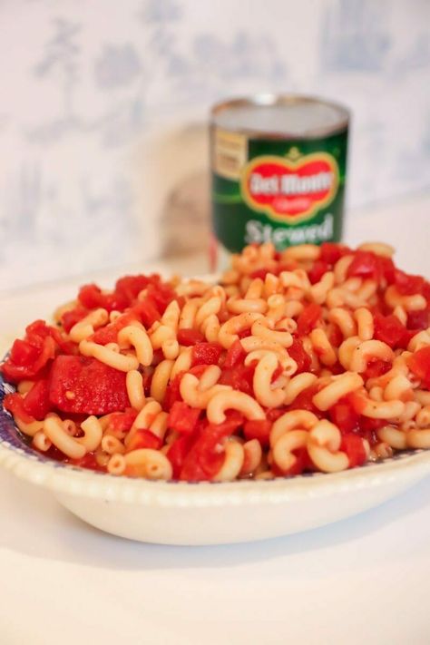 Macaroni And Canned Tomatoes, Lamberts Macaroni And Tomatoes, Elbow Noodles And Tomatoes, Macaroni And Stewed Tomatoes, Stewed Tomatoes And Macaroni, Macaroni Tomato Pasta, Tomato And Macaroni, Noodles And Tomatoes Recipe, Macaroni And Tomatoes Recipe