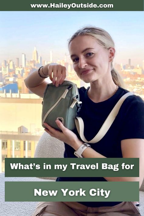 I recently got back from a girls' trip in New York City. We spent all day, everyday out in the city and all I had with me was my little travel sling bag. It held everything I needed for the day (minus a water bottle) so I wanted to share with you what I keep inside my travel bag. Purse For New York Trip, Best Travel Bags, Travel Essentials For Women, Best Purses, Ny City, Bus Travel, New York City Travel, Best Handbags, City Trip