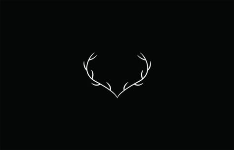 Small Deer Antler Tattoo, Simple Antler Tattoo, Stag Head Tattoo, Deer Design Logo, Deer Antler Tattoos, Deer Antler Tattoo, Antler Tattoos, Antler Tattoo, Hirsch Silhouette