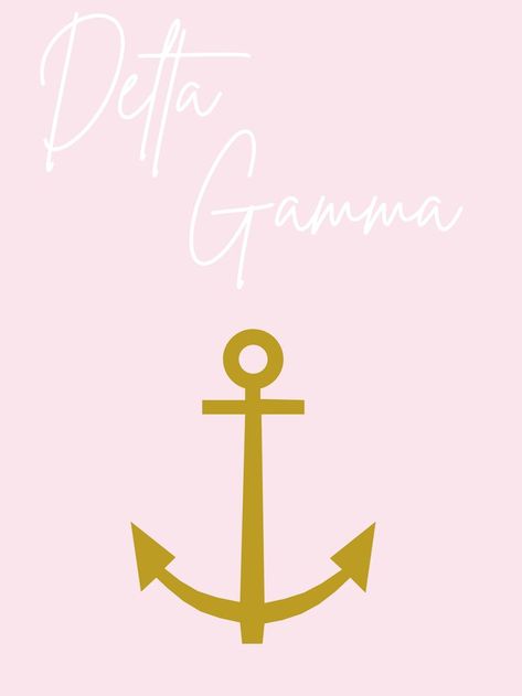 Delta Gamma, Sorority, Anchor, University of Iowa, Pink, Canvas, College, Artwork Delta Gamma Graphics Design, Delta Gamma Graphics, Delta Gamma Sorority, Delta Gamma, Insta Ideas, Bid Day, College Art, Sorority, Blue Gold