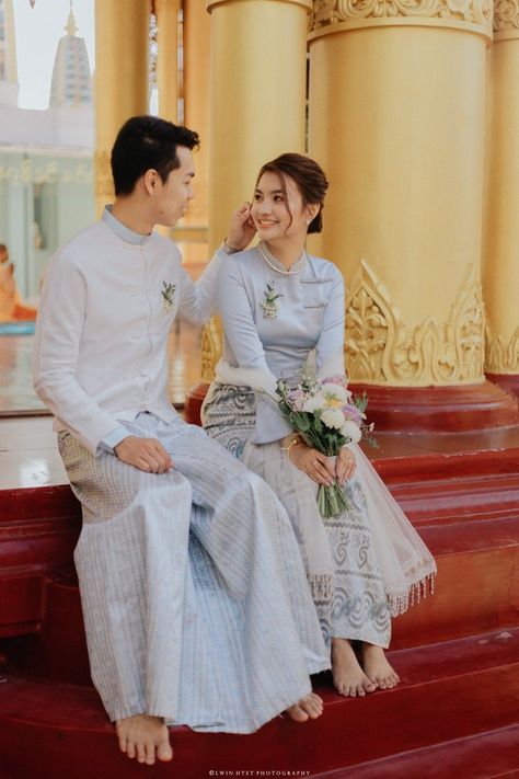 Myanmar Pre Wedding, Myanmar Wedding Photo Ideas Couple, Myanmar Wedding Dress Design Couple, Myanmar Pre Wedding Photo, Myanmar Couple Photo, Myanmar Wedding Dress Design, Myanmar Wedding Photo, Myanmar Wedding Dress, Burma Dress