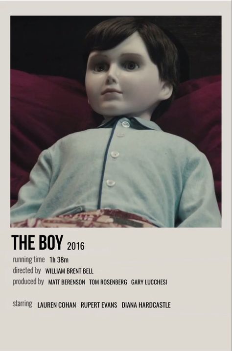 The Boy Movie, Boy Movie, Halloween Movies List, Polaroid Movie Poster, Indie Movie Posters, Movie Ideas, Movies For Boys, Most Paused Movie Scenes, Movie Card