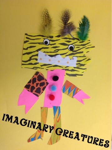 Mrs. Knight's Smartest Artists: Imaginary Creatures, Kindergarten Mythical Creatures Activities For Kids, Pinkalicious Activities, Imaginary Creatures, Magical Theme, Adventure Camp, Imagination Art, Eyfs Activities, Friend Crafts, Cardboard Sculpture