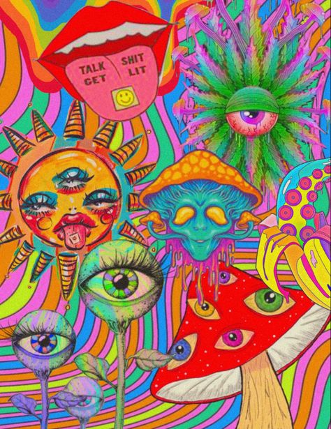 Acid Wallpaper, Bedroom Art Painting, Trippy Posters, Trippy Pictures, Trippy Aesthetic, Trippy Backgrounds, Trippy Drawings, Trippy Designs, Psychadelic Art