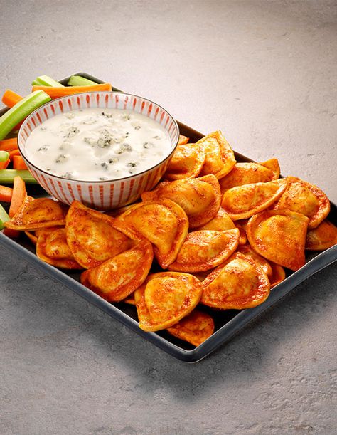 Pierogies Recipe, Perogies Recipe, Pierogi Recipe, Buffalo Wing, Buffalo Wing Sauce, Deep Fry, Wing Sauce, Recipes Appetizers And Snacks, Hand In Hand