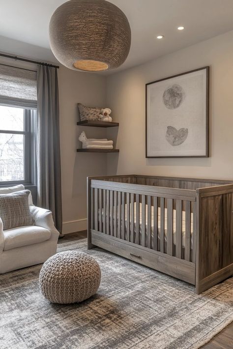 Urban Chic Neutral Nursery Gender Neutral Nursery Gray Crib, Industrial Nursery Ideas, Subtle Safari Nursery, Neutral Nautical Nursery, Taupe Nursery, Gray Gender Neutral Nursery, Neutral Rainbow Nursery, Neutral Nursery Ideas, Grey Crib