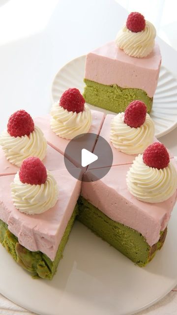 QELEG | silicone-mold on Instagram: "💗✨🍃Pistachio Basque Cheesecake with raspberry mousse cake, so creamy and delicious 🤤 

Cream Cheese 250g
Caster Sugar 45g
Eggs 2
Whipping Cream 130g
Sea Salt 1 pinch
Cornstarch 8g
Pistachio Jam 60g

1、In a mixing bowl, combine cream cheese, caster sugar, and eggs, mix well.
2、Gradually add whipping cream, sea salt, cornstarch, and pistachio jam, mix until smooth.
3、Sift the batter into a 6-inch mold, remove air bubbles.
4、Bake in a preheated oven at 200 degrees Celsius for 23 minutes.
5、Chill in the refrigerator for at least 4 hours after baking.

Raspberry Mousse
Cream Cheese 85g
Raspberry Jam 90g
Gelatin 5g
Hot Milk 28g
Whipping Cream 130g
Caster Sugar 8g

Raspberry Jam
Raspberries 110g
Caster Sugar 20g
Lemon Juice 2g

1、Softened cream cheese mixed Baking Raspberry, Raspberry Mousse Cake, Basque Cheesecake, Raspberry Mousse, Delicious Cream, Soften Cream Cheese, Whipping Cream, Caster Sugar, Mousse Cake