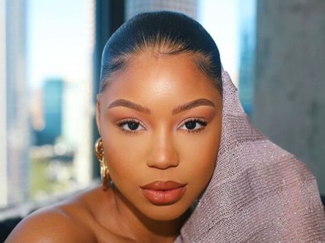 No Lashes Makeup, Soft Natural Glam, Teaira Walker, Slicked Back Hairstyles, Beginner Makeup, Full Frontal, Hairstyles For Layered Hair, Greasy Hair Hairstyles, Slicked Back Hair