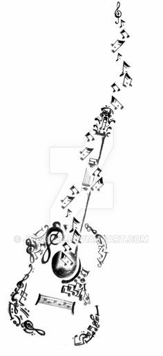 Spine Tattoos For Women Music, Guitarist Tattoo, Music Tattoo Designs For Women, Tattoo Ideas For Women Unique, Music Guitar Tattoo, Music Tattoo Ideas, Guitar Tattoo Design, Music Tattoo Sleeves, Music Notes Tattoo