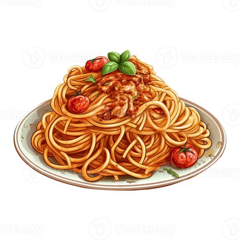 Pasta Illustration Graphics, Italian Food Drawing, Pasta Artwork, Spaghetti Clipart, Spaghetti Cartoon, Spaghetti Drawing, Cartoon Spaghetti, Pasta Cartoon, Italian Food Illustration