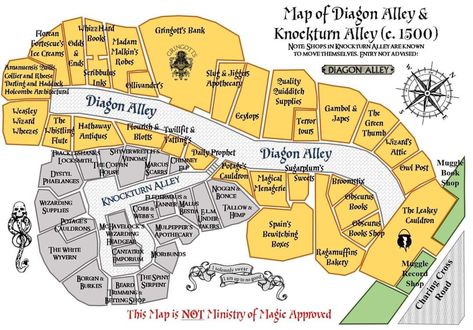 Map Of Diagon Alley, Hogwarts Castle Map Floor Plans, Harry Potter World Building, The Burrow Harry Potter Floor Plan, Places In Harry Potter, Hogsmeade Village Map, Hogwarts Map Floor Plans, Hogwarts Layout Floor Plans, Hogsmeade Map