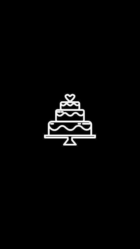 Birthday Highlight Cover Instagram Black, Instagram Aesthetic Highlight Covers, Instagram Highlights Icons, Logo Ig, Cake Icon, Instagram Black Theme, Black Instagram, Black And White Instagram, Instagram Story Highlight Icons