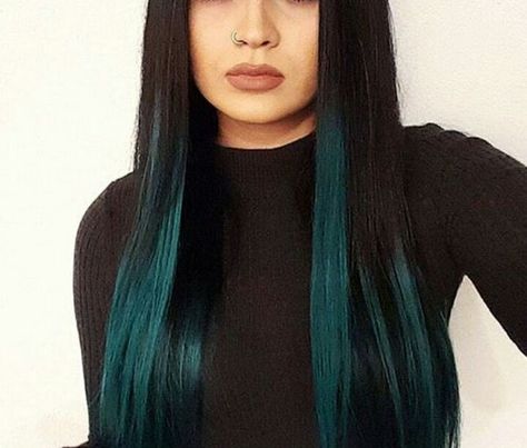 Teal peekaboo hair Teal Peekaboo Hair, Teal Peekaboo, Hair Peekaboo, Dark Teal Hair, Pelo Color Vino, Hair Dyed Underneath, Peekaboo Hair Colors, Blue Ombre Hair, Hair Color Underneath