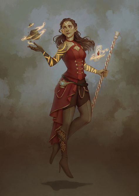 Genie Warlock, Earth Genasi, Warlock Dnd, Npc Ideas, Half Elf, Female Elf, Gato Anime, Dungeons And Dragons Characters, Dnd Art