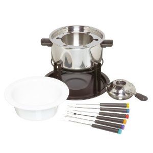 Kitchen Craft Fondue Set with Ceramic and Stainless Steel Bowls with Six Forks Fondue Dipping Sauces, Meat Fondue, Fondue Recipes Meat, Fondue Restaurant, Fondue Fountain, Fondue Forks, Quirky Kitchen, Fondue Pot, Fondue Recipes