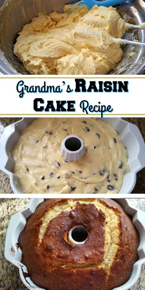 Recipes Using Raisins, Raisin Pound Cake Recipe, Raisin Cupcakes, Raisin Cake Recipe, Cake With Raisins, Quick Party Desserts, Unique Sweets, Work Potluck, Easy Party Desserts