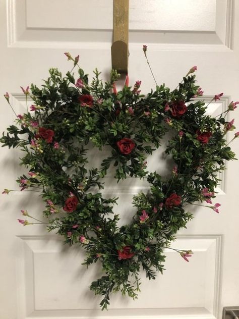 Shaped Boxwood, Faux Boxwood, Red Valentine, Silk Florals, Wreath Base, Boxwood Wreath, Beautiful Red Roses, Roses Are Red, Valentine Day Wreaths