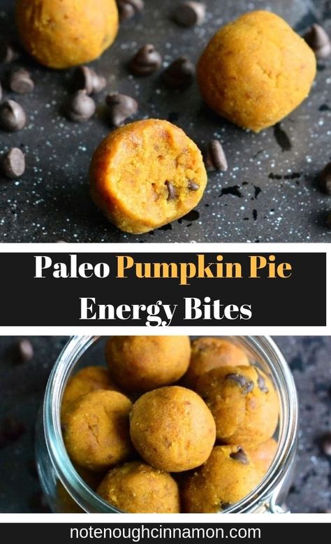 Paleo Fall Recipes, Paleo Pumpkin Recipes, Energy Bites Recipe, Paleo Pumpkin Pie, Savory Pumpkin Recipes, Preworkout Snack, Energy Bites Recipes, Meal Prep Clean Eating, Paleo Pumpkin