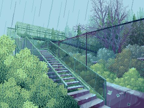 Pixel Art Landscape, Animation Ideas, Pixel Art Background, Art Guide, Arte 8 Bits, Cool Pixel Art, Pix Art, Pixel Art Design, Fantasy Places