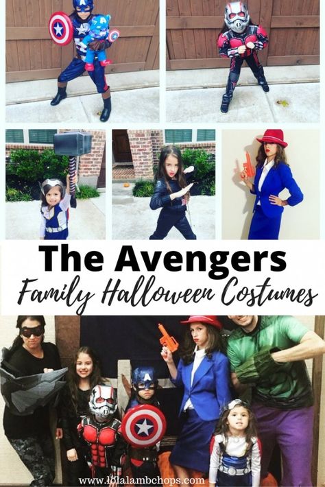 Another edition of family Halloween costumes!  Here's how you can make your… Halloween Costumes Avengers, Avenger Family Costumes, Black Widow Diy, Cute Couple Halloween, Widow Costume, Marvel Halloween Costumes, Avengers Family, Family Costumes Diy, Halloween Costume Inspiration