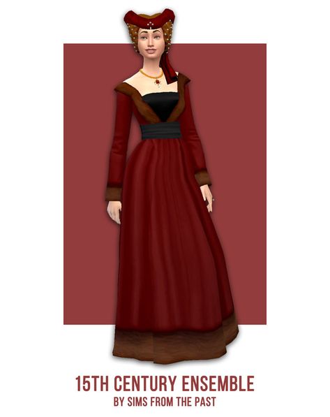 Medieval, Tudor, Renaissance Sims 4 CC Finds Sims 4 Decades Challenge, Sims Medieval, Colonial Dress, Sims Stories, Medieval Clothes, Medieval Dress, Cc Sims, Medieval Fashion, Sims Mods