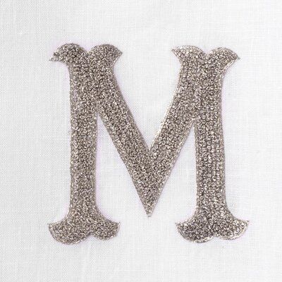 Classic art nouveau letters are most popular monogram collection. Each letter is created from hundreds of hand-tied French knots, providing texture and detail that is both traditional and modern. Crafted from gold lurex embroidery on white Italian linen, this monogrammed hand towel will enhance the beauty of your bathroom with a touch of personalization and detailed works of art. Letter: P, Color: Silver, Customize: Yes French Knot Stitch, Monogrammed Linens, Linen Hand Towels, White Italian, French Knots, French Knot, Stitch Design, Hand Towel, White Linen