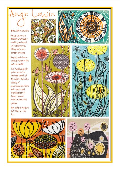 Angie Lewin Worksheet 2 Ks3 Art, Angie Lewin, Art Handouts, Art History Lessons, Lino Printing, Art Theory, Art Worksheets, Linocut Art, Art Curriculum