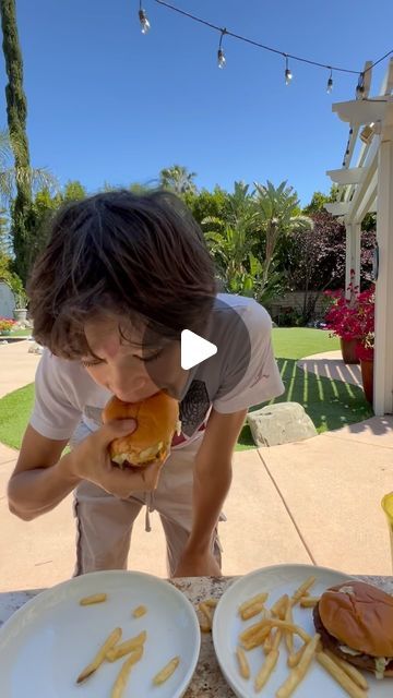 Dylan & Scarlett on Instagram: "That was our best challenge so far. 
Mom doesn’t like that we eat fast food so that was our change to have burgers , French fries . The drinks we had was  apple cider. 

We had to  speed up the video because it was too long. 

Should we do another video maybe with less food so we get more time? 

#food #foodstagram #foodchallenge 
#foodgame #foodgames #reelitfeelit #reels 
#burgers #frenchfries #competition" Eating Fast, Grand Kids, Food Challenge, Game Food, Fun Challenges, French Fries, Too Long, Apple Cider, Speed Up