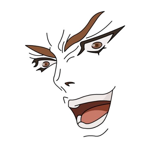 ヽ(#`Д´)ﾉ Dio Brando, Stickers Anime, Face Template, Anime Face, Download Anime, Telegram Stickers, Face Stickers, Anime, Design