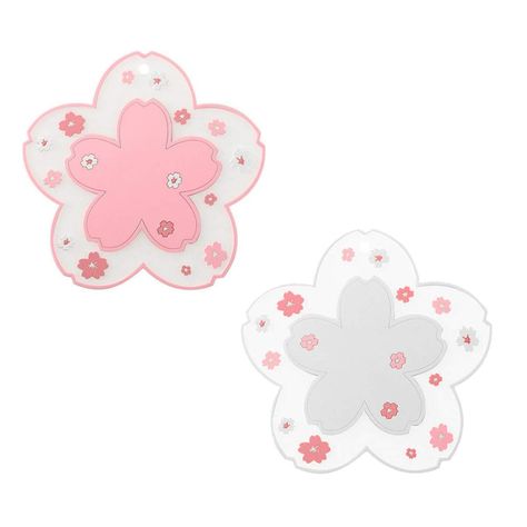 PRICES MAY VARY. 🌸Design:Set of 2 different original Cherry Blossom style coasters: Pink, White cute tabletop decoration. 🌸Material: PVC,Anti-skid, textured and durable. 🌸Size:6.3’’ (16cm) diameter, perfect size for sorts of drink cups and glasses. 🌸Style:Noble and elegant style, cup pad can be used in the kitchen, the dining room, the office and anywhere you need 🌸Best Gift:Excellent cup mat gift for friends, colleagues, relatives and loved ones. Housewarming,Wedding Registry Gift.  The at Drink Table Decor, Cute Cherry Blossom, Pink Flower Pattern, White Coasters, Cute Coasters, Coffee Coasters, Wedding Gift Registry, Linen Store, Kawaii Accessories