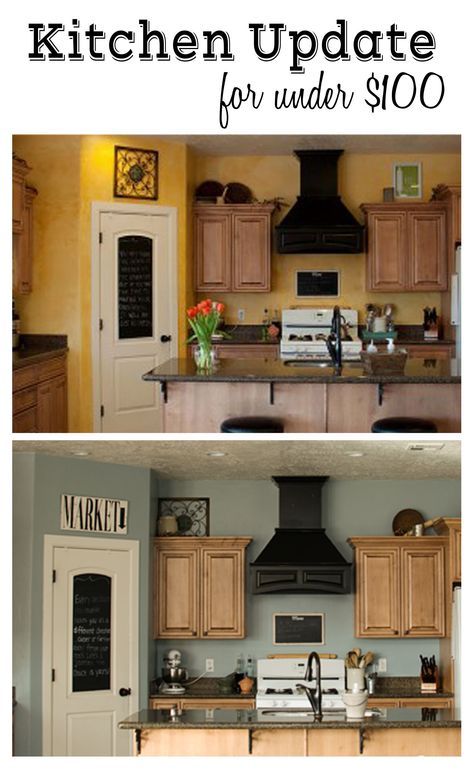 Colors With Oak Cabinets, Popular Kitchen Colors, Kitchen Wall Colors, Kitchen Colour Schemes, Popular Kitchens, Kitchen Paint Colors, Oak Kitchen, Kitchen Decorating, Oak Cabinets