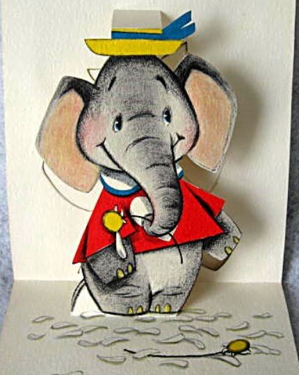 Elephant Birthday Card, Elephant Cards, Elephant Illustration, My Sweetheart, Elephant Birthday, Birthday Vintage, Vintage Elephant, Valentine Anniversary, Elephant Love