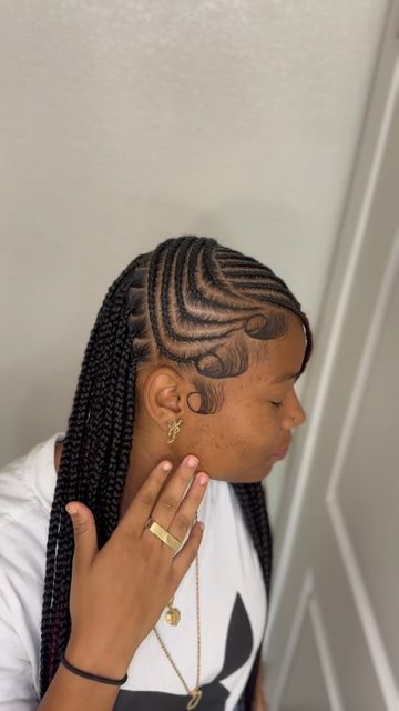 STS STYLING TRO 💕 on Instagram: "Lemonade w knotless 😮‍💨😍 #eplorepage #hairstylistlb #knotlessbraids #lemonadebraids #redhead" Lemonade Tribals With Knotless Braids Boho, Knotless Box Braids With Lemonade Braids, Knotless Braids With Lemonade Braids, Curly Lemonade Braids, Lemonade X Knotless Braids, Lemonade With Knotless Braids, Lemon Knotless Braids, Lemonade Bohemian Braids, Knotless With Lemonade Braids