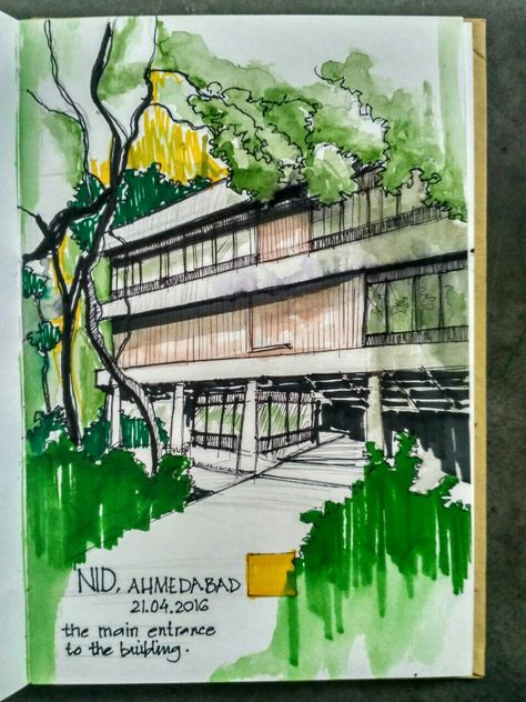 sketch: NID Ahmedabad Nid Ahmedabad Campus, Nid Ahmedabad, Manifesting Vision Board, Sketch Journal, Ideal Life, Dream College, Phone Hacks, Drawings Simple, Abstract Drawings