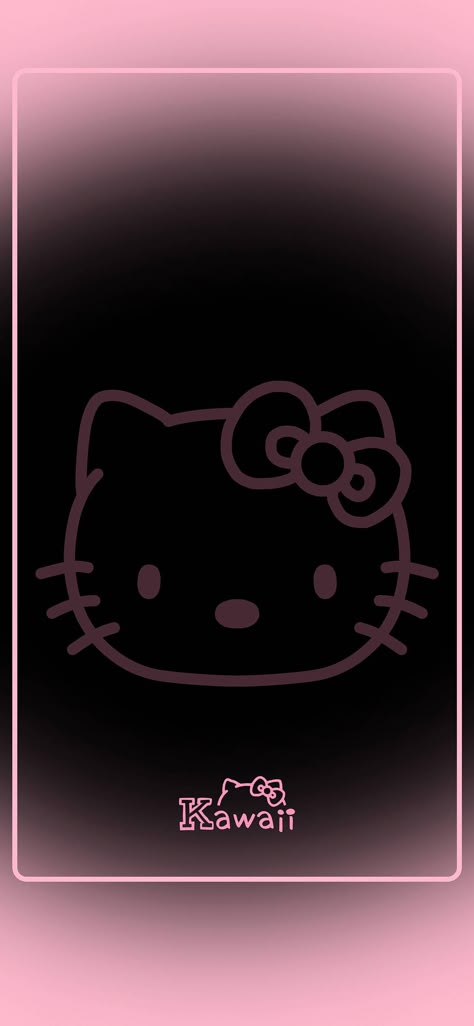 Pink And Black Hello Kitty Wallpaper, Hello Kitty Lock Screen Black, Black Pink Homescreen, Black And Pink Hello Kitty Wallpaper, Neon Pp, Dark Hello Kitty Wallpaper, Hello Kitty Wallpaper Black, Pink Wallpaper Ipad, Iphone Wallpaper Photography