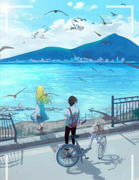 Summertime Rendering Wallpaper, Summertime Rendering, Summertime Render, Cool Anime Backgrounds, Cant Breathe, Avatar Couple, Random Anime, Anime Artwork Wallpaper, Anime Girlxgirl