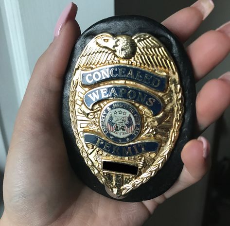 I was visiting my old man this past weekend. He's responsible for my affinity for firearms. He was military, Marines and Army, and then went on to do a stint in law enforcement. From an early age, I was introduced to firearms, and taught a healthy respect for them. However, despite this, I never noticed him having carried a concealed carry badge in all those years. Law Enforcement Badges, Open Carry, Peace Officer, Bad Knees, Military Marines, Law Enforcement Officer, Police Badge, Why Do People, Why People