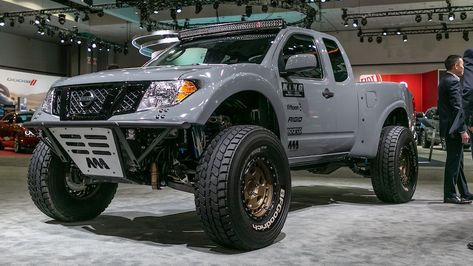 Nissan Frontier Desert Runner V-8 Race Truck Storms L.A. Auto Show Nissan Frontier Accessories, Nissan Frontier 4x4, Nissan Truck, Race Truck, American Pickup Trucks, Nissan Trucks, Trophy Truck, Custom Pickup Trucks, Pre Runner