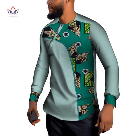 African Men Clothes Cotton Dashiki Men Long Sleeve Shirt Top Shirts Bazin Riche Men Shirt Traditional African Men Shirt WYN1292|Africa Clothing| - AliExpress Bitengi Fashions For Men, Men's Chitenge Outfits, Ankara Shirts For Men, Male Closet, Chitenge Outfits, Men Long Sleeve Shirt, Africa Clothing, African Print Shirt, Costume Africain