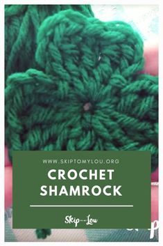 Shamrock Applique Pattern, Easy Crochet Shamrock Pattern, Crochet Shamrock Applique Free Pattern, Free Shamrock Crochet Pattern, Crochet Shamrocks Free Patterns, Crocheted Shamrocks Free, Crochet Shamrock Free Pattern Simple, Shamrock Crochet Pattern, St Patrick Crochet Patterns Free