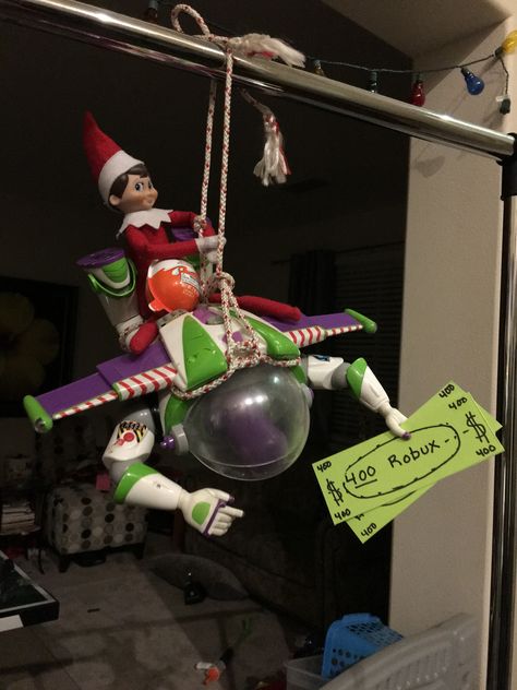 Elf On The Shelf Ideas Toy Story, Elf On The Shelf Toy Story, Toddler Ideas, Elf Ideas, Elf On The Shelf Ideas, Shelf Ideas, Christmas 2024, On The Shelf, Toy Story