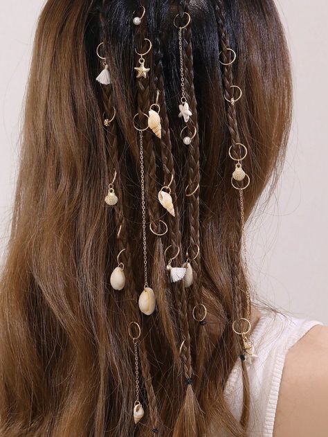 24pcs Women Beach Style Hair Clips Set, Includes Starfish, Shell, Pearl, Ocean Elements Accessories, Suitable For Daily, Vacation, Party, Gifts For Best FriendsI discovered amazing products on SHEIN.com, come check them out! Ocean Elements, Ocean Hair, Shell Accessories, Accessories Beach, Diy Eyelash Extensions, Effortless Hairstyles, Metal Hair Clips, Hair Accessories Gift, Women Beach