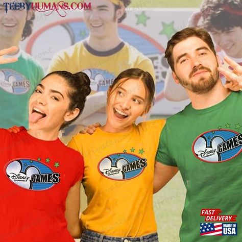 Disney Channel Games, Games Logo, Disney Games, Tour Outfits, Sweatshirt Outfit, Jonas Brothers, Game Logo, Disney Channel, Sweatshirt Hoodie