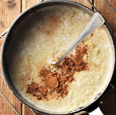 This deliciously creamy quinoa pudding is a healthier alternative to traditional rice pudding. It's high in protein, low in sugar and ready in as little as 20 minutes.  Perfect as a healthier dessert or snack any time. #quinoarecipe #ricepudding #healthydesserts #healthysnacks #glutenfreedesserts #everydayhealthyrecipes Quinoa Rice Pudding, Quinoa Dessert, Quinoa Dessert Recipes, Healthy Puddings, Creamy Quinoa, Quinoa Desserts, Quinoa Pudding, Healthy Pudding, Quinoa Recipes Easy